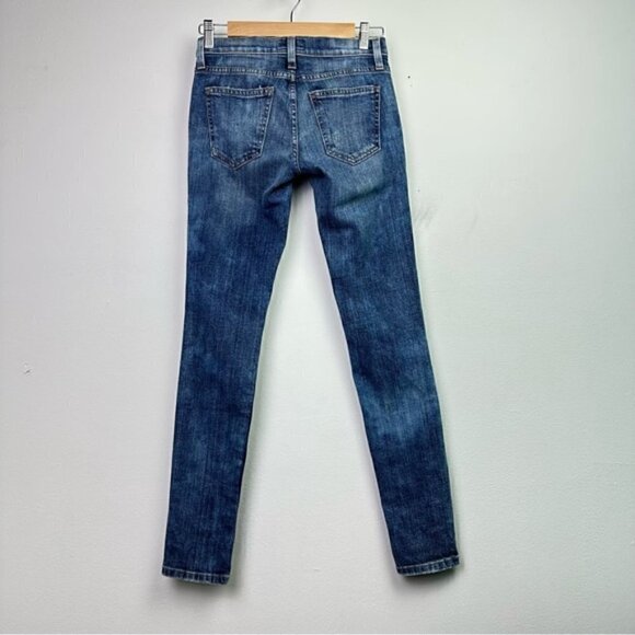 The Curren/Elliot The Ankle Skinny Cheville Distressed Denim Blue Jeans Size 24 - Picture 2 of 7